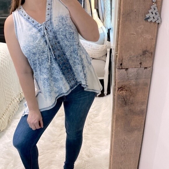 WRANGLER country western top lace up size large - Picture 4 of 6